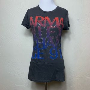 A/X Armani Exchange Embellished Graphic Tee M!
